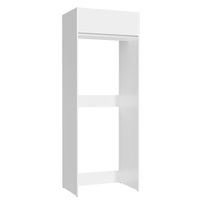 Mueble de Cocina Portarefrigerador Glamy 1 Puerta Abatible Blanco