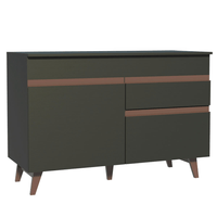 Mueble de Cocina Reims 120 cm - Mostrador para Lavadero con Encimera Negro 02