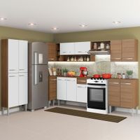 Mueble de Cocina Integral de Esquina Emilly Moon 481 cm Marrón/Blanco