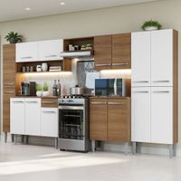 Mueble de Cocina Integral Emilly 325 cm Marrón/Blanco 02