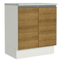 Mueble de Cocina Glamy 70 cm 2 Puertas Blanco/Marrón