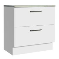 Mueble de Cocina Agata 80 cm 2 Cajones Blanco