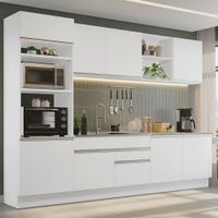 Mueble de Cocina Integral Glamy 310 cm Blanco 02