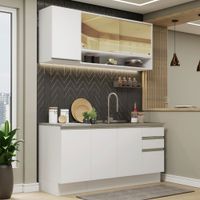 Mueble de Cocina Integral Glamy 160 cm Blanco 02