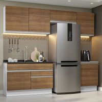 Mueble de Cocina Integral Glamy 260 cm Blanco/Marrón 05