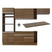 Mueble de Cocina Integral Safira 290 cm con Encimera 14 Marrón