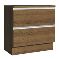 Mueble de Cocina Glamy 80 cm 2 Cajones Marrón