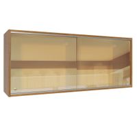 Alacena de Cocina 120 cm 2 Puertas Corredizas de Cristal Reflex Marrón