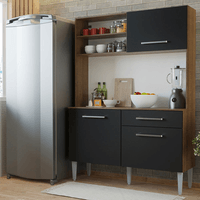 Mueble de Cocina Compacta Life 120 cm Marrón/Negro