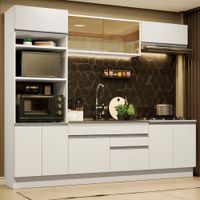 Mueble de Cocina Integral Glamy 270 cm Blanco 10