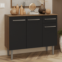 Buffet Aparador Vajillero Madesa 105 cm Marrón/Negro