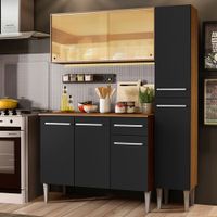 Mueble de Cocina Integral Emilly Gold 137 cm Marrón/Negro 03