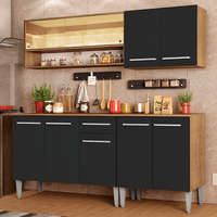 Mueble de Cocina Integral Emilly Dance 169 cm Marrón/Negro 07