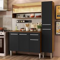 Mueble de Cocina Integral Emilly Art 137 cm Marrón/Negro 04
