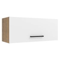 Alacena de Cocina Agata 80 cm 1 Puerta Abatible Marrón/Blanco