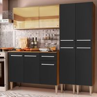 Mueble de Cocina Integral Emilly Voice 169 cm Marrón/Negro 06