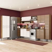 Mueble de Cocina Integral de Esquina Emilly Live 513 cm Marrón/Blanco