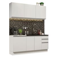 Mueble de Cocina Integral Glamy 180 cm con Lavadero Blanco 05