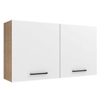 Alacena de Cocina Agata 120 cm 2 Puertas Marrón/Blanco