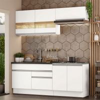 Mueble de Cocina Integral Glamy 200 cm Blanco 07