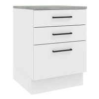Mueble de Cocina Agata 60 cm 3 Cajones Blanco
