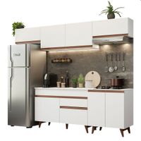 Mueble de Cocina Integral Reims 260 cm con Encimera Blanco 10