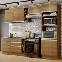 Mueble de Cocina Integral Cristal 290 cm Marrón 10