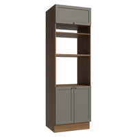 Mueble de Cocina Vik - Torre para Hornos 70 cm Marrón/Gris