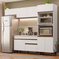 Mueble de Cocina Integral Reims 260 cm con Encimera Blanco 08