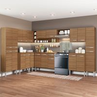 Mueble de Cocina Integral de Esquina Emilly Big 513 cm Marrón
