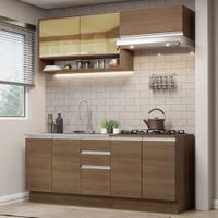 Mueble de Cocina Integral Glamy 200 cm Marrón 03