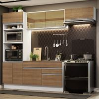 Mueble de Cocina Integral Glamy 270 cm Blanco/Marrón 11