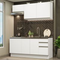 Mueble de Cocina Integral Glamy 180 cm Blanco 07
