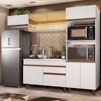 Mueble de Cocina Integral Reims 260 cm con Encimera Blanco 01