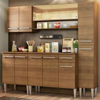 Mueble de Cocina Integral Emilly Sky 201 cm Marrón