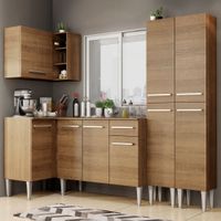 Mueble de Cocina Integral de Esquina Emilly Music 293 cm Marrón