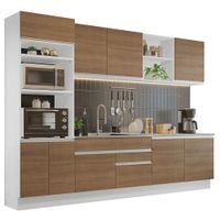 Mueble de Cocina Integral Glamy 310 cm Blanco/Marrón 02