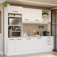 Mueble de Cocina Integral Agata 250 cm Blanco 01