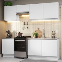 Mueble de Cocina Integral Glamy 240 cm Blanco 09