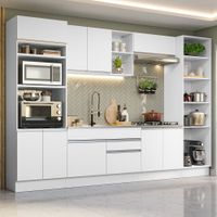 Mueble de Cocina Integral Glamy 330 cm Blanco