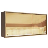 Alacena de Cocina Emilly 2 Puertas Corredizas de Cristal Reflex 105 cm Marrón
