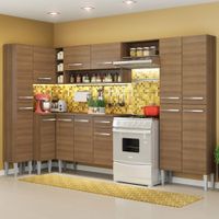 Mueble de Cocina Integral de Esquina Emilly Love 385 cm Marrón
