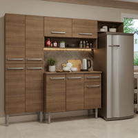 Mueble de Cocina Integral Emilly 229 cm Marrón 16
