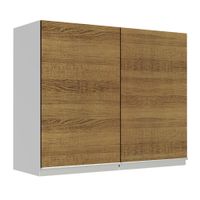 Alacena de Cocina Glamy 80 cm 2 Puertas Blanco/Marrón