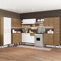Mueble de Cocina Integral de Esquina Emilly Big 513 cm Marrón/Blanco