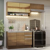 Mueble de Cocina Integral Glamy 200 cm Marrón 08