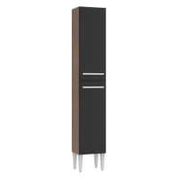 Mueble de Cocina Armario Despensa Emilly 2 Puertas Marrón/Negro