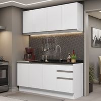 Mueble de Cocina Integral Glamy 160 cm Blanco 01