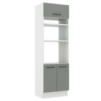 Mueble de Cocina Agata - Torre para Hornos 70 cm Blanco/Gris