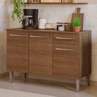 Mueble de Cocina Emilly 3 Puertas 1 Cajón y Encimera Marrón